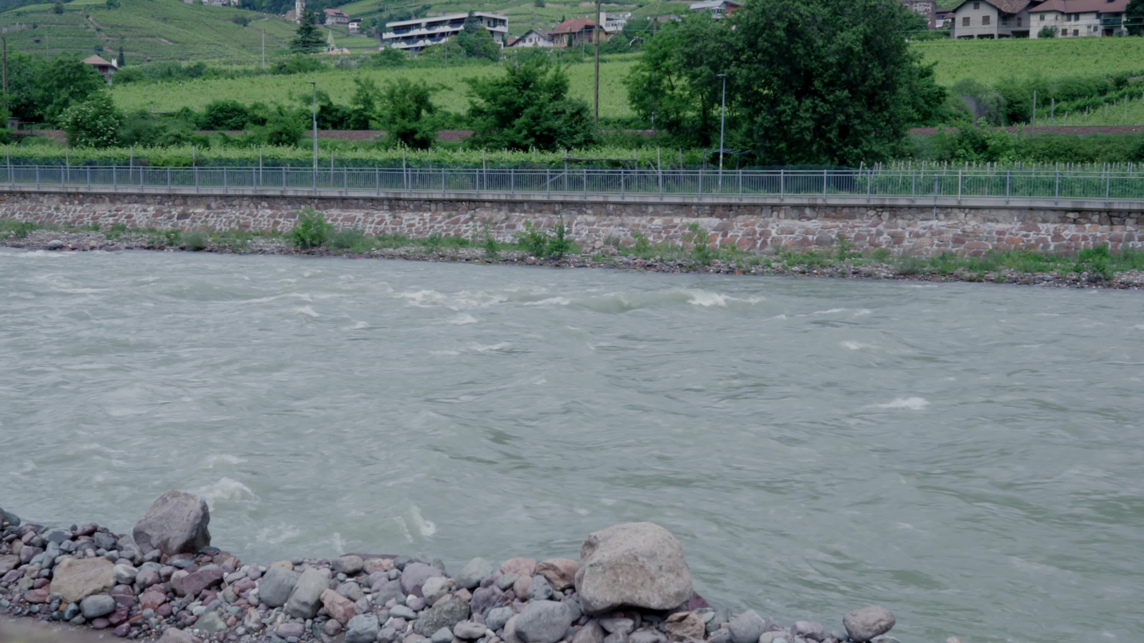 Isarco River In Bolzano