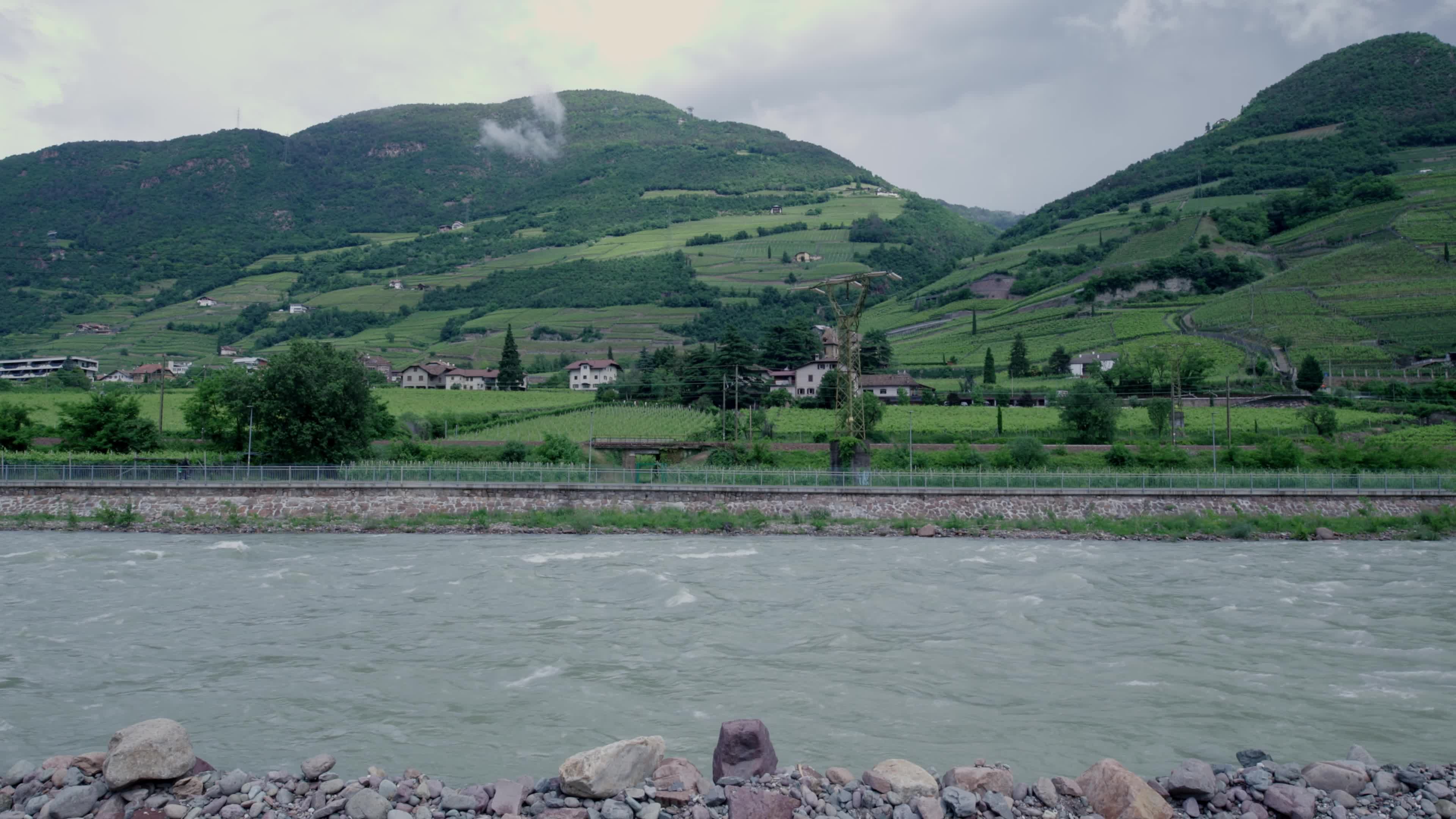 Isarco River In Bolzano