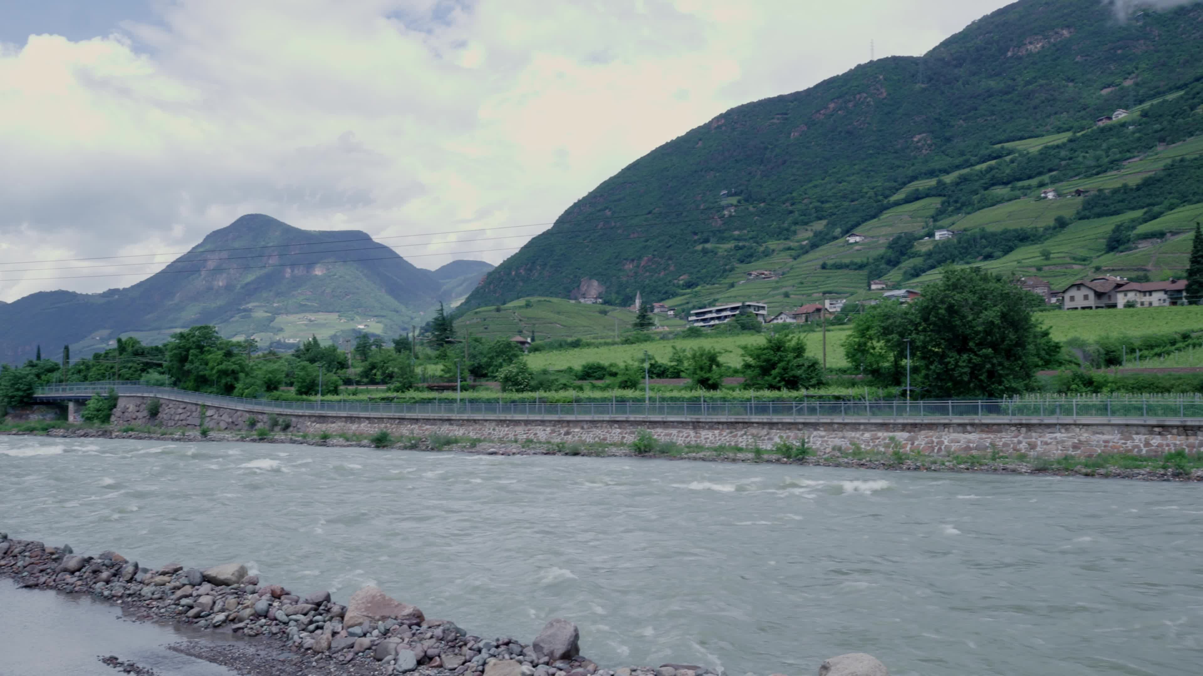 Isarco River In Bolzano