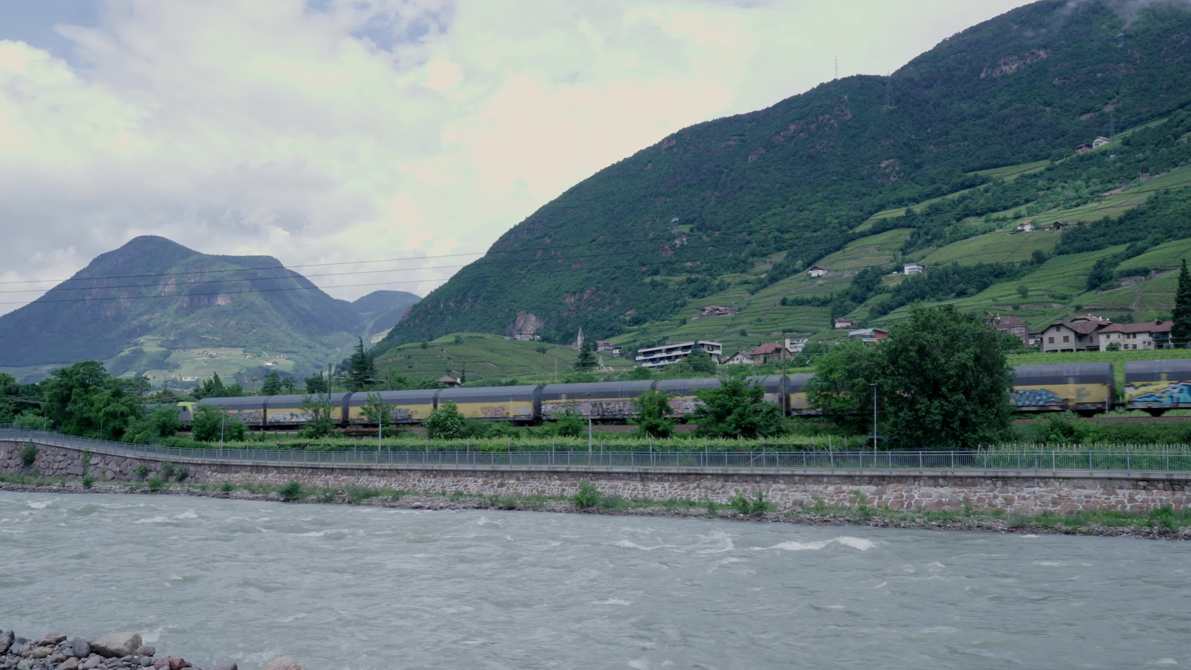 Isarco River In Bolzano