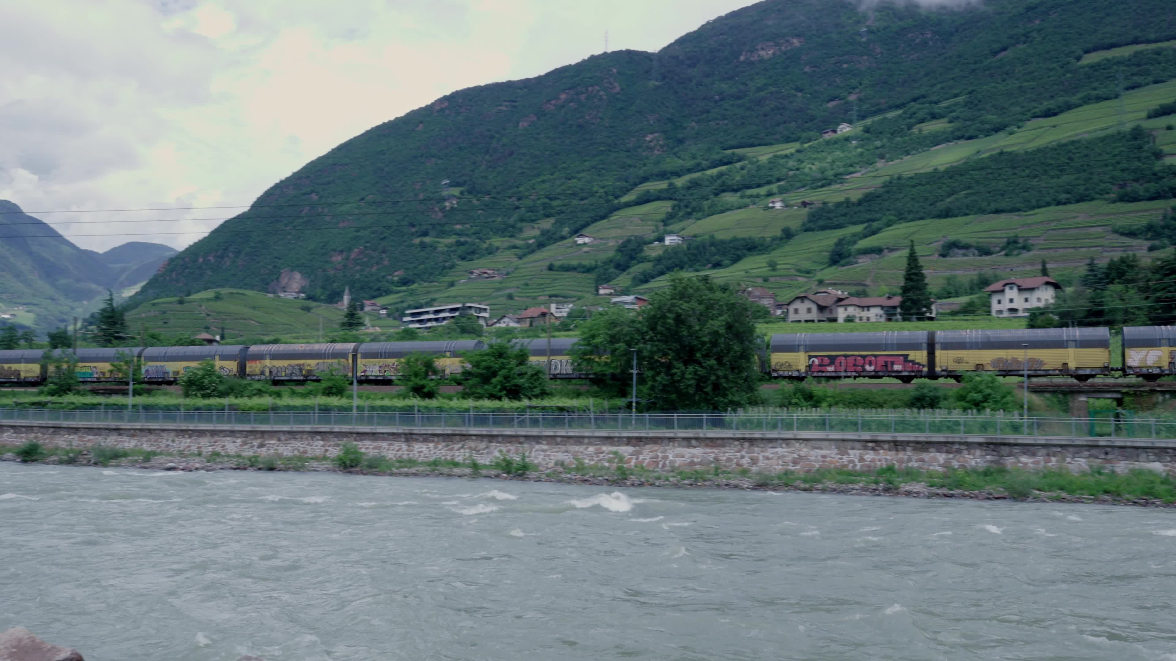 Isarco River In Bolzano