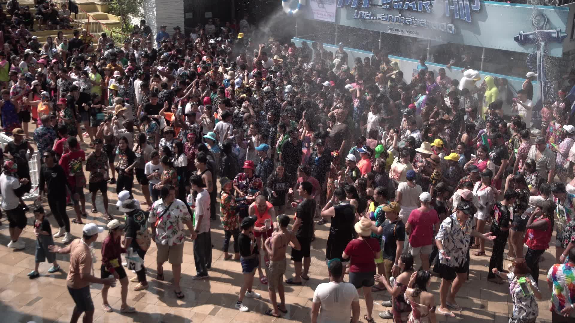 Songkran Thai new year festival in Pattaya.