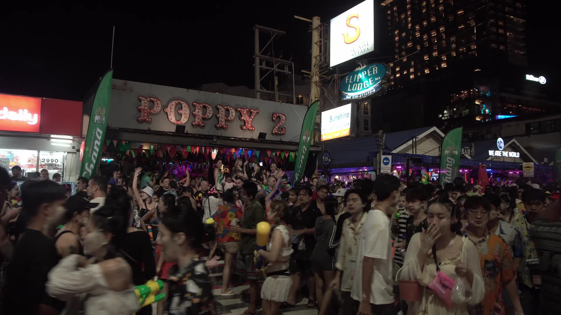 Songkran Thai new year festival in Pattaya.