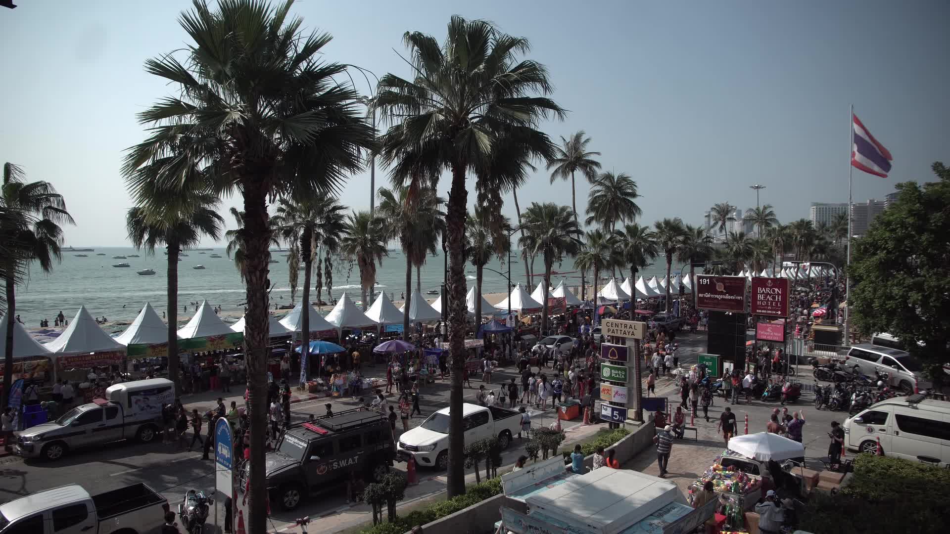 Songkran Thai new year festival in Pattaya.