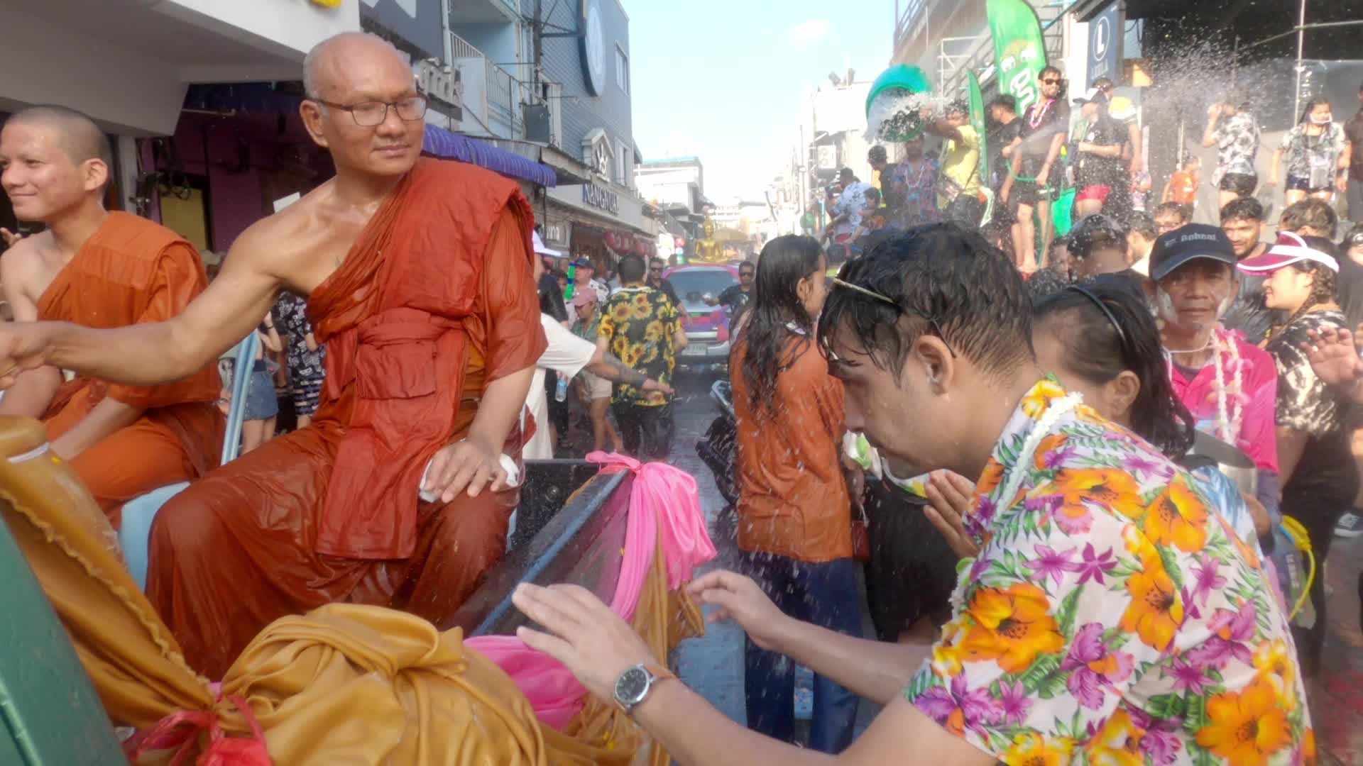 Soangkran Thai new year festival in Pattaya