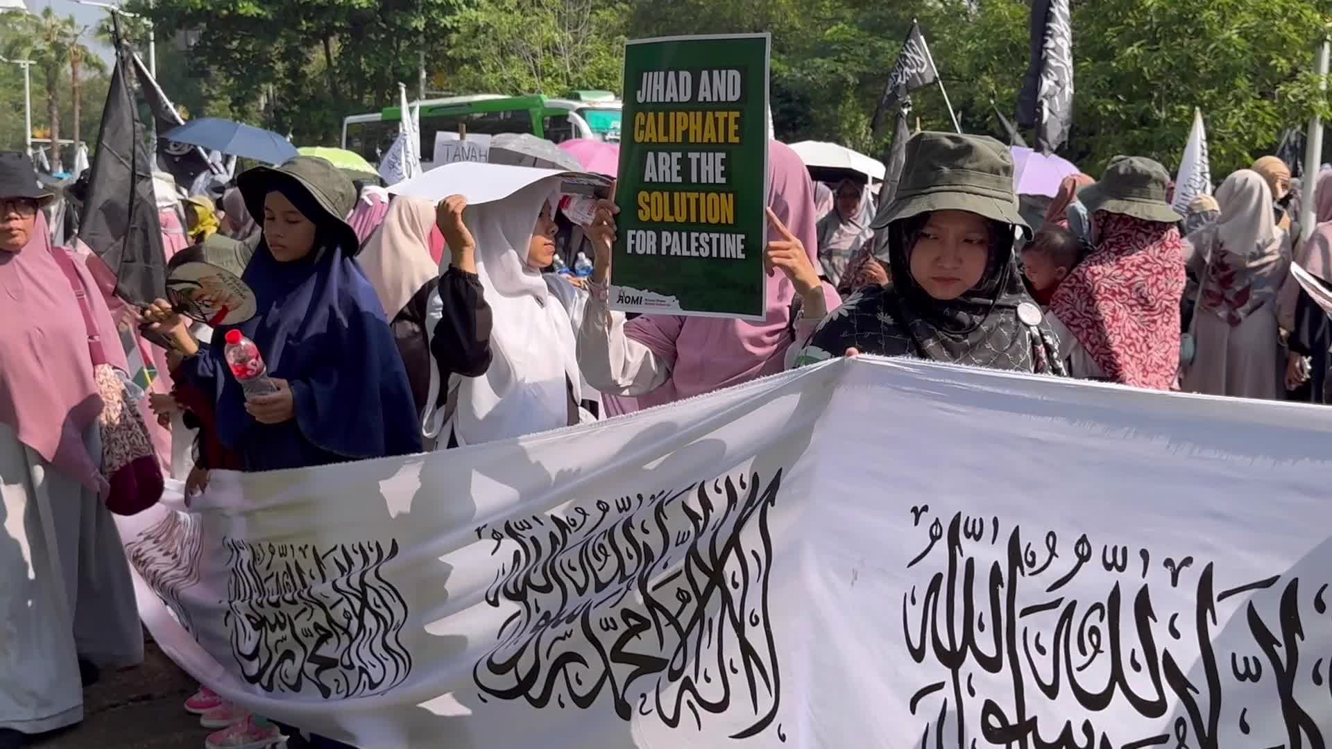 Pro Palestine rally in Jakarta, Indonesia