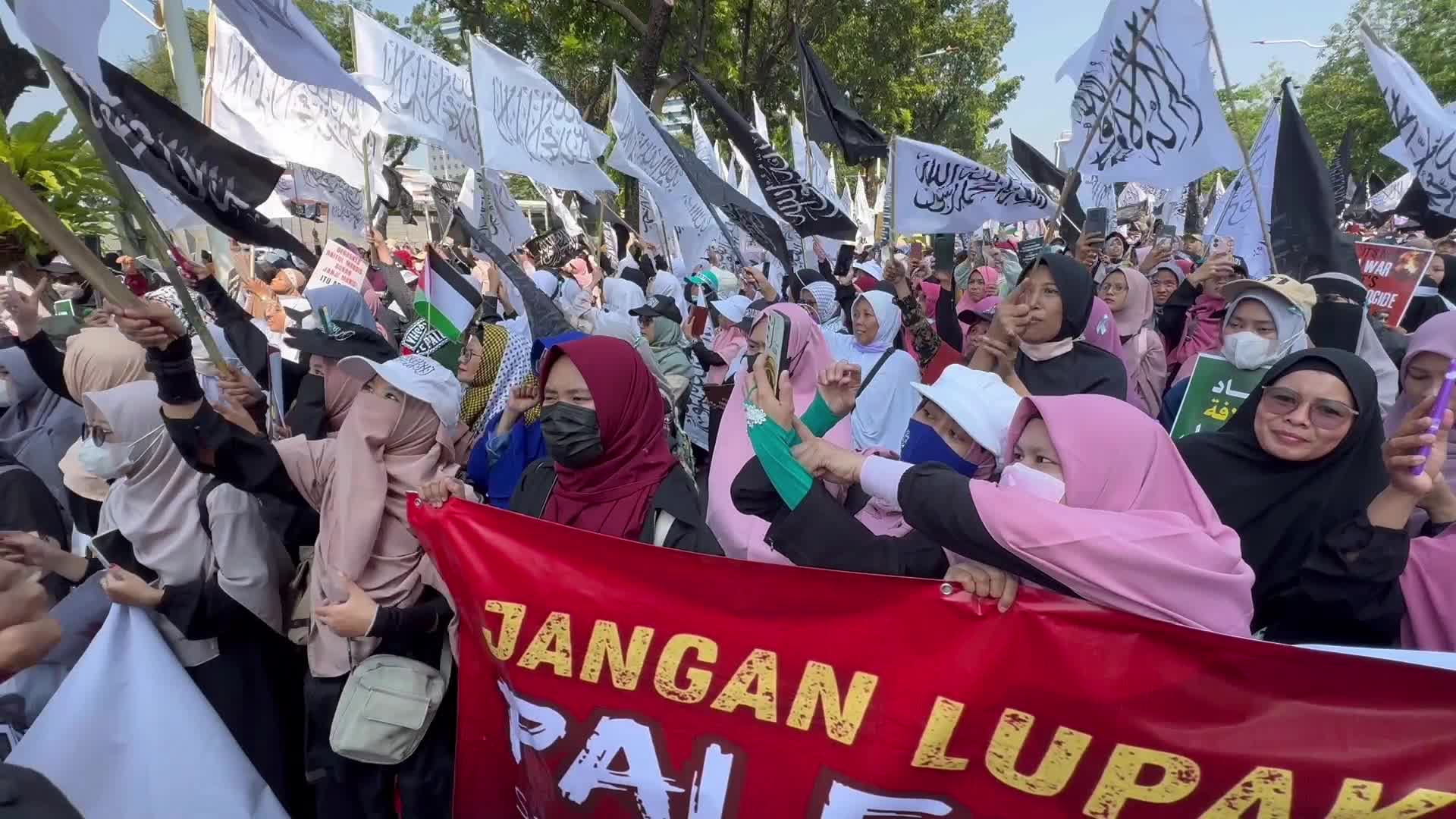 Pro Palestine rally in Jakarta, Indonesia