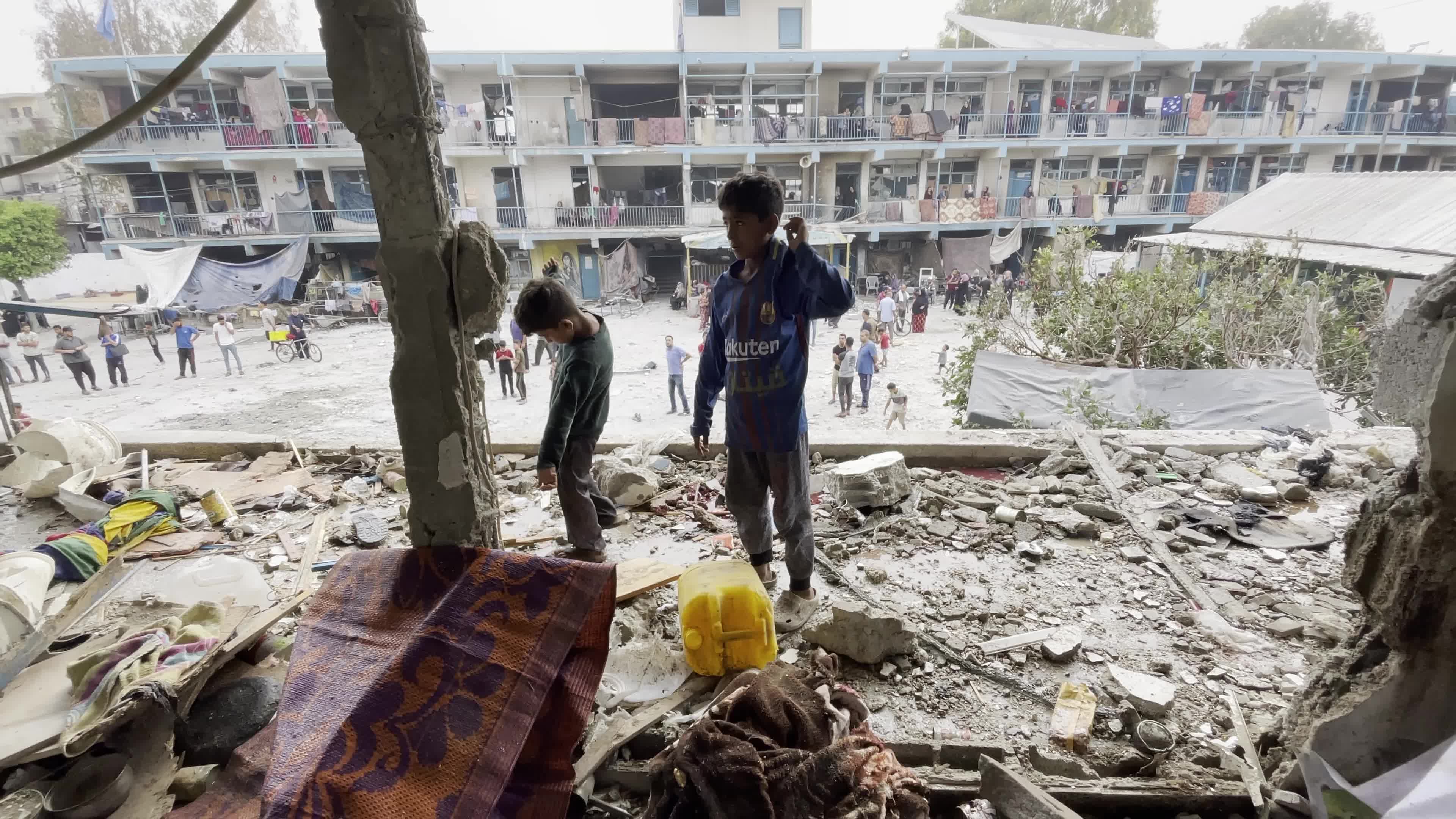 UN School Hit By Israeli Airstrike Amid Hamas-Israel Conflict