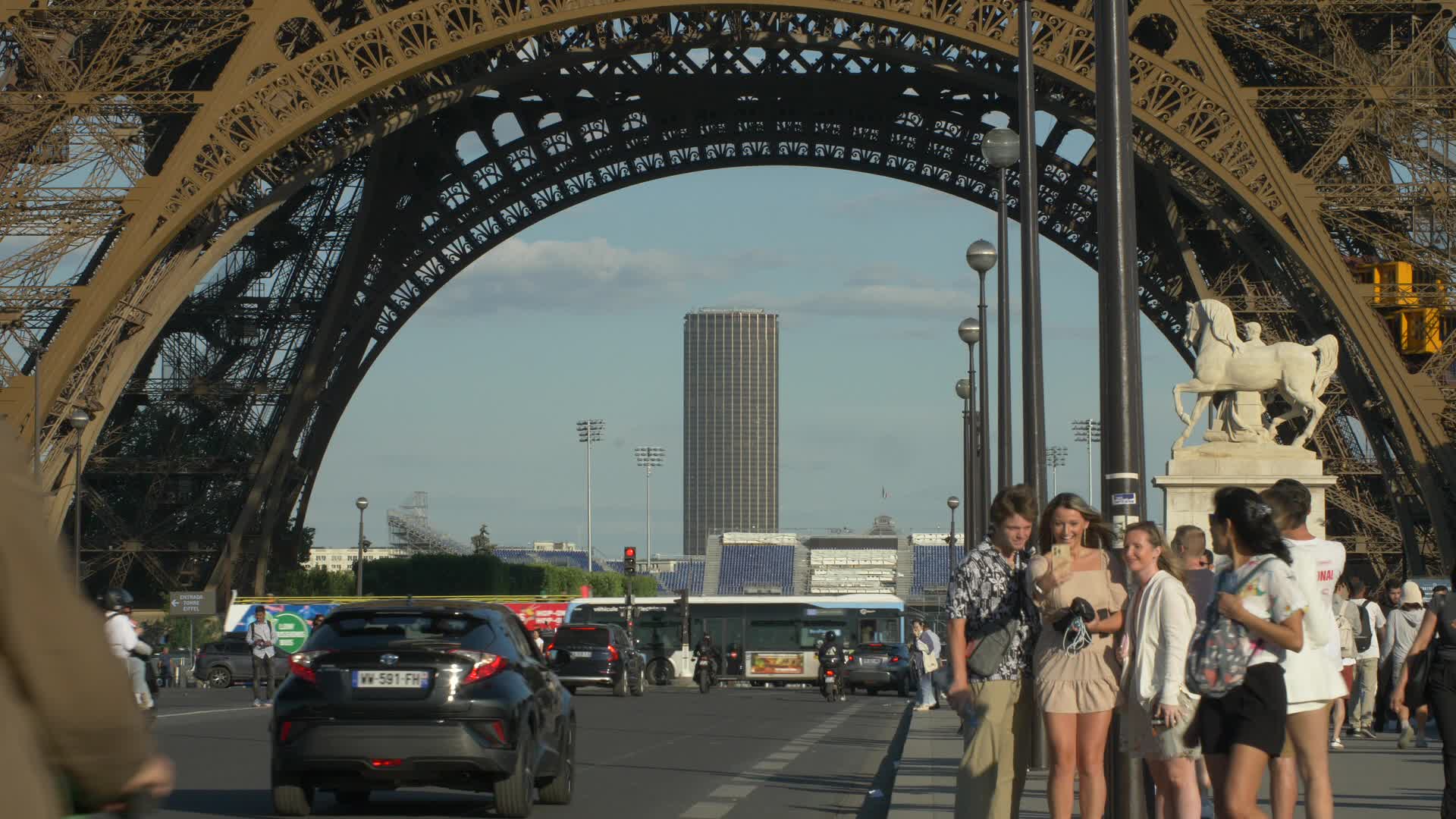 Olympic Rings On The Eiffel Tower