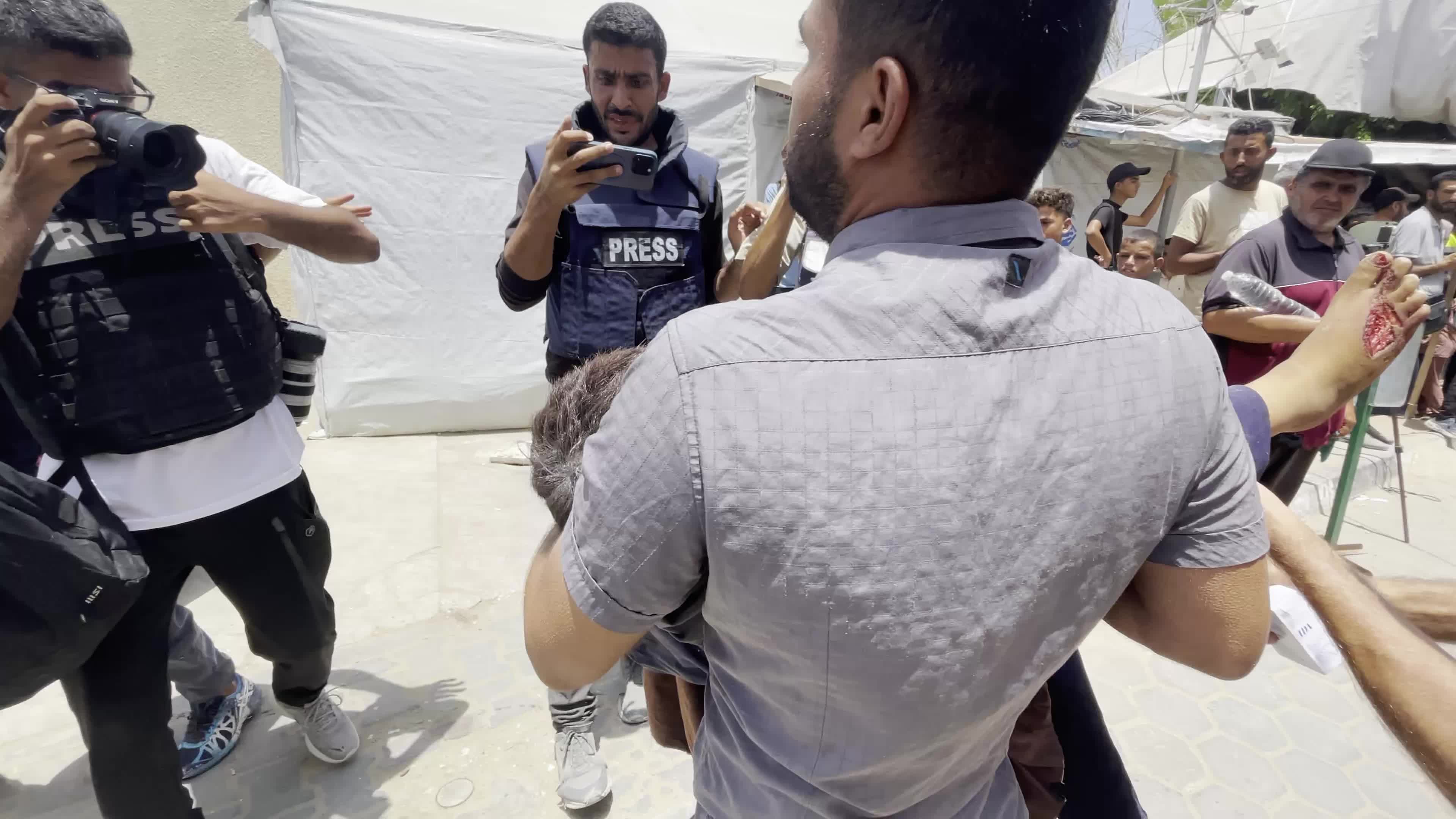 Afteramath of Israeli Airstrike in Gaza, Palestine