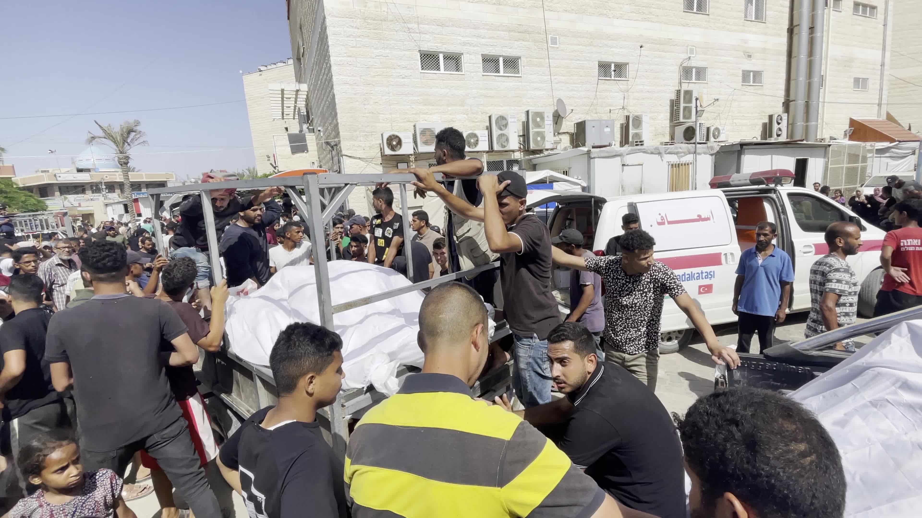 Afteramath of Israeli Airstrike in Gaza, Palestine