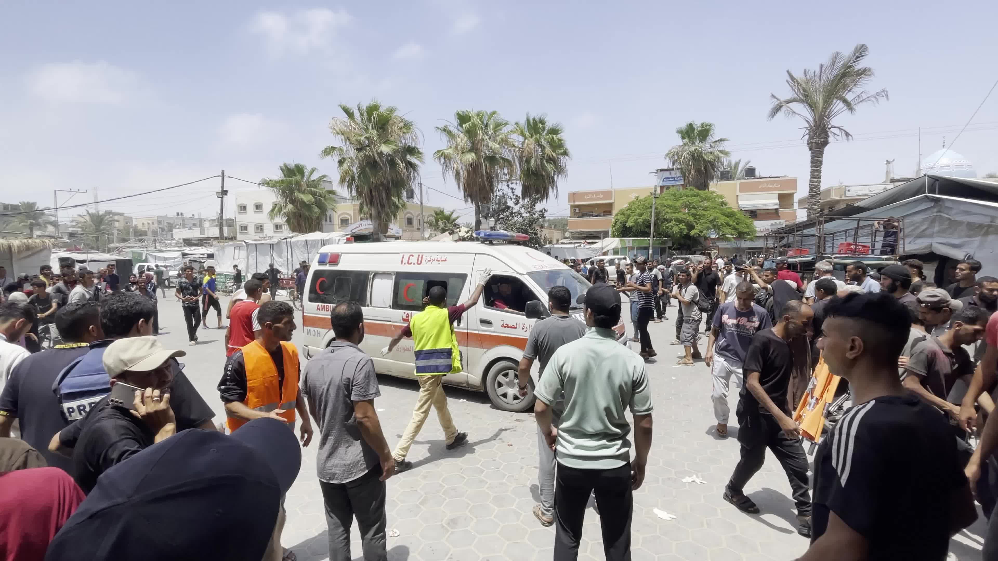 Afteramath of Israeli Airstrike in Gaza, Palestine