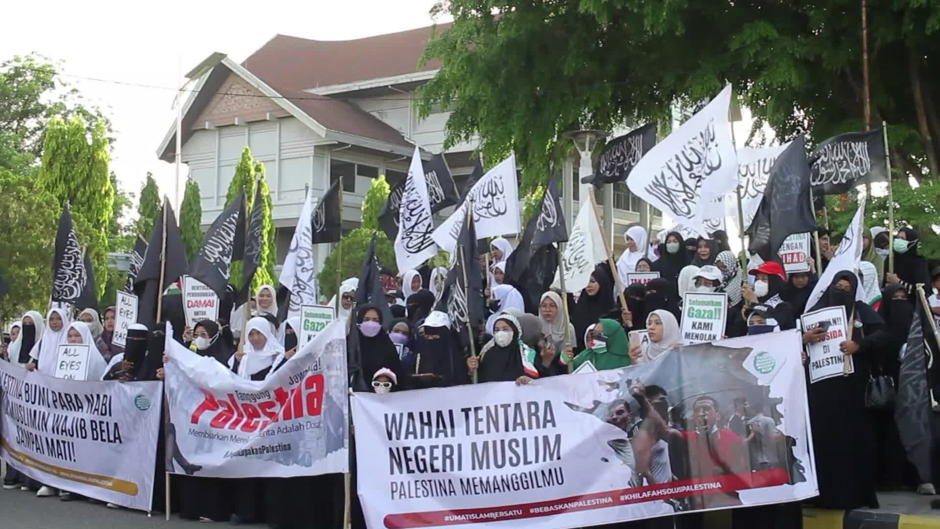Pro Palestine Demonstration in Aceh