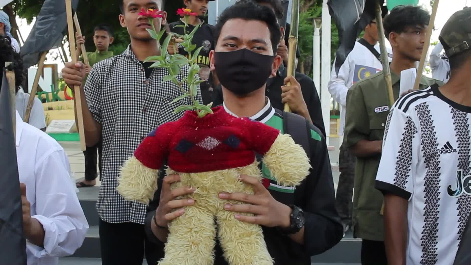 Pro Palestine Demonstration in Aceh