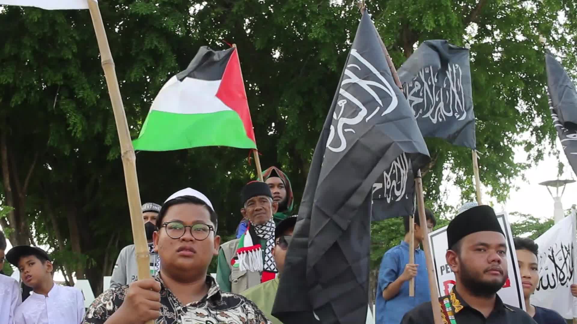 Pro Palestine Demonstration in Aceh