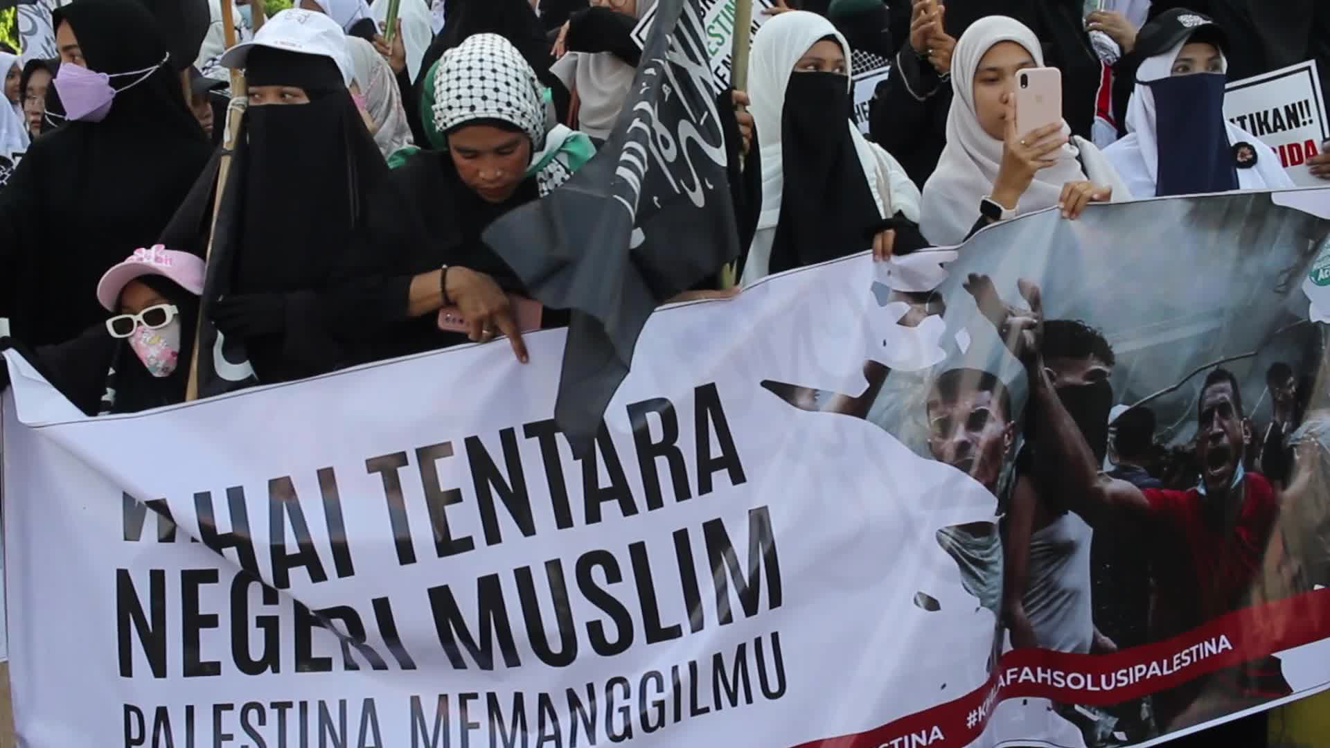 Pro Palestine Demonstration in Aceh