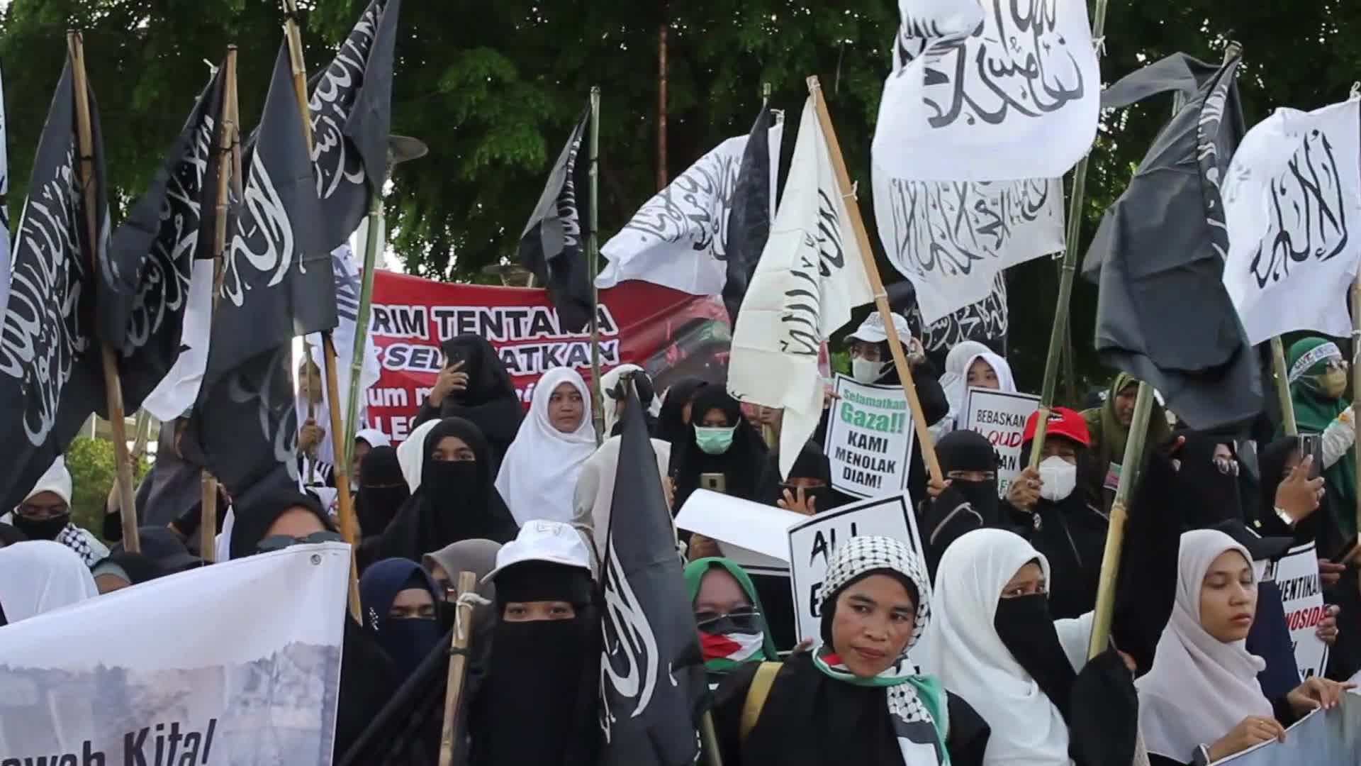 Pro Palestine Demonstration in Aceh