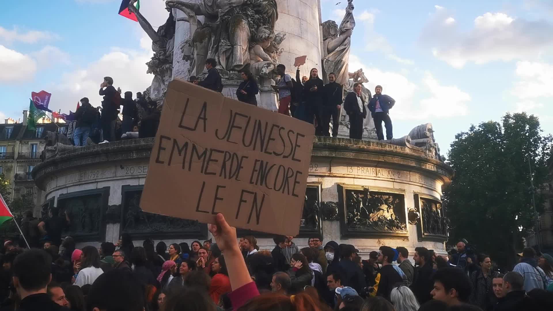 Demonstration against the victory of French far-right party Rassemblement National in the European elections