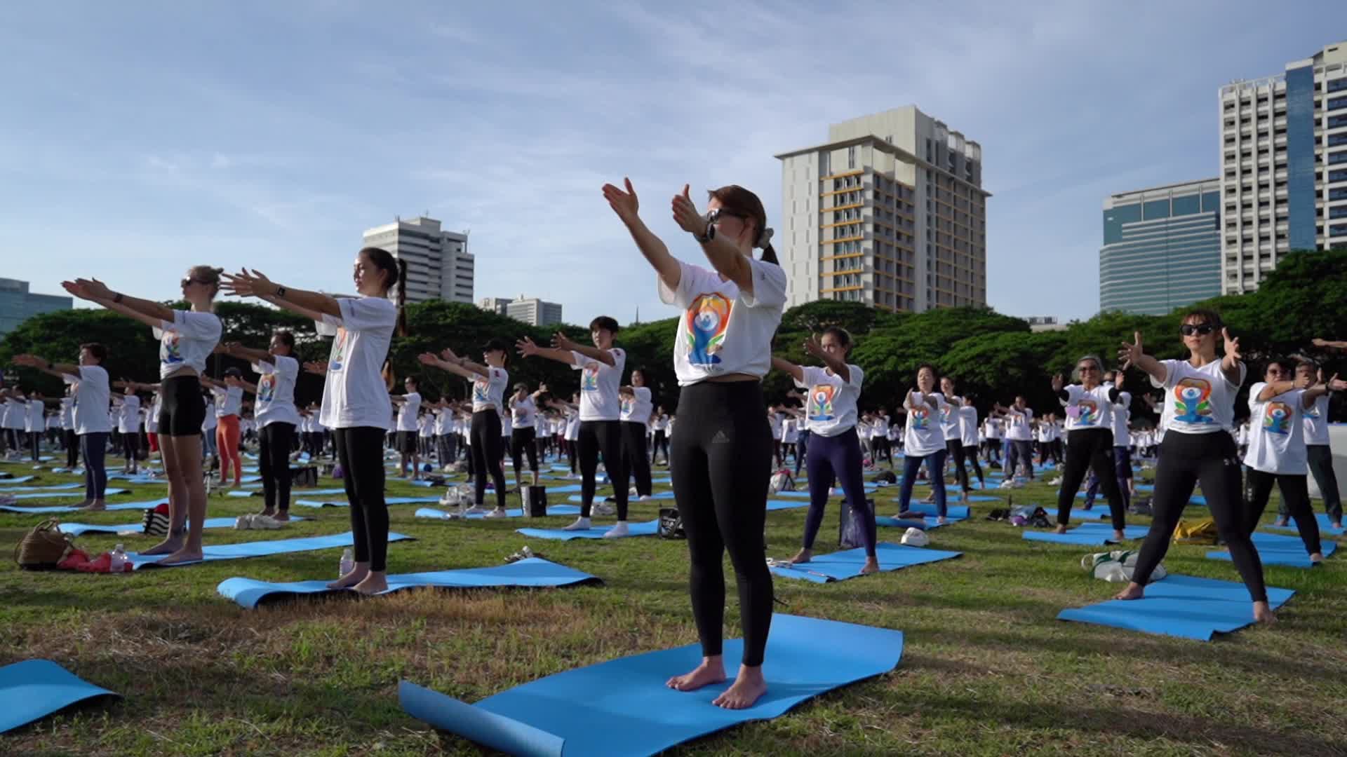 International Day of Yoga in Bangkok.