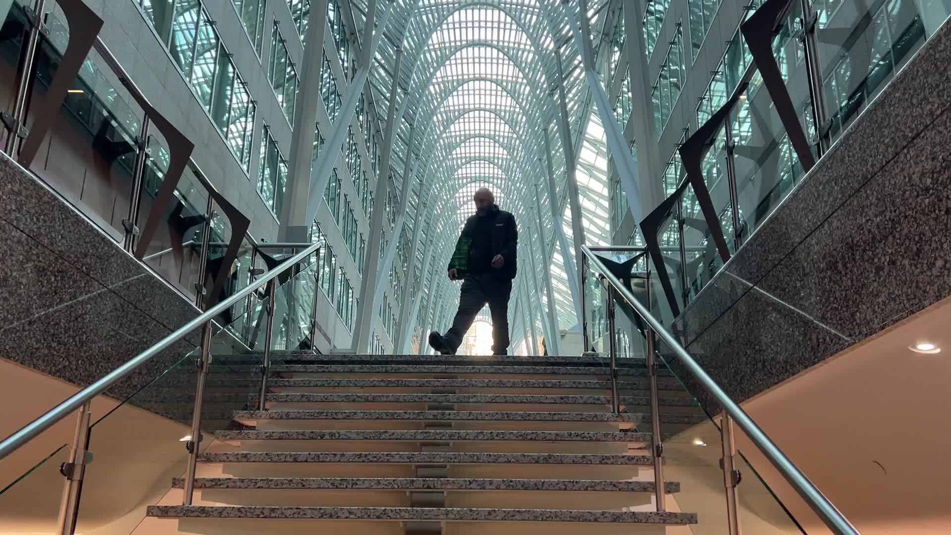 Rainbow heart on display during Pride Month at Brookfield Place