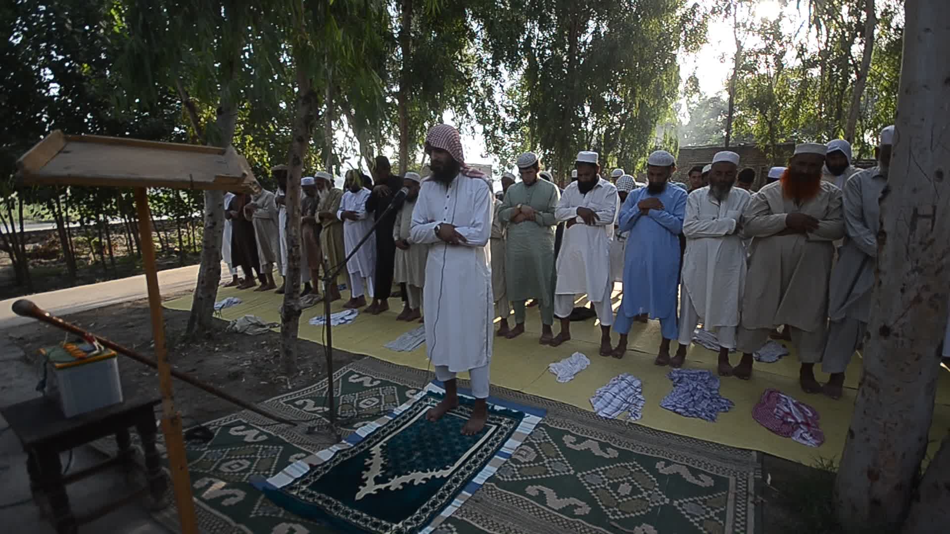 Afghan refugees perform Eid al-Adha prayer in Pakistan
