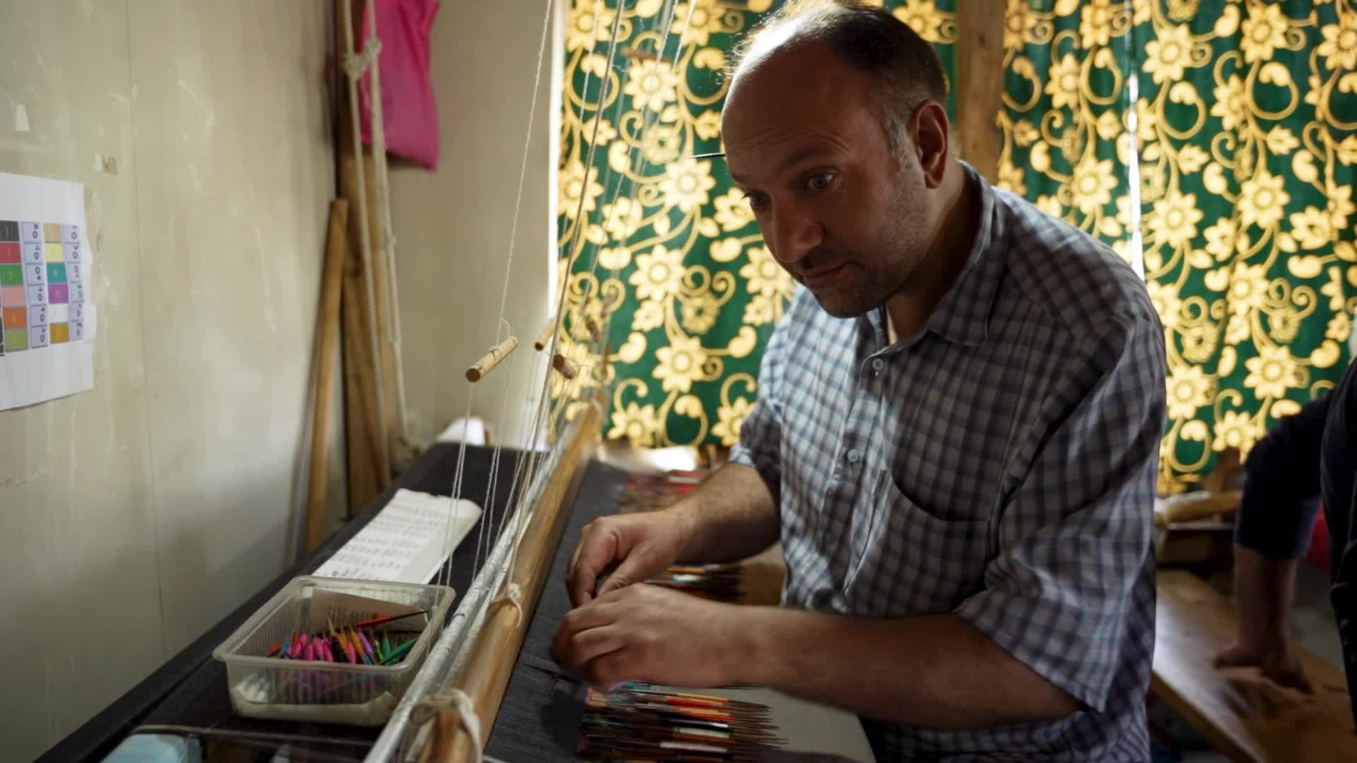 Kani Shawl weaving in Kashmir, India