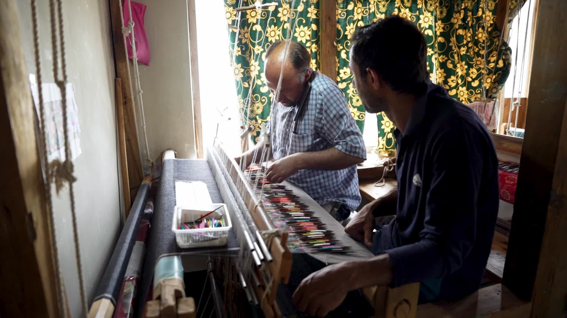Kani Shawl weaving in Kashmir, India