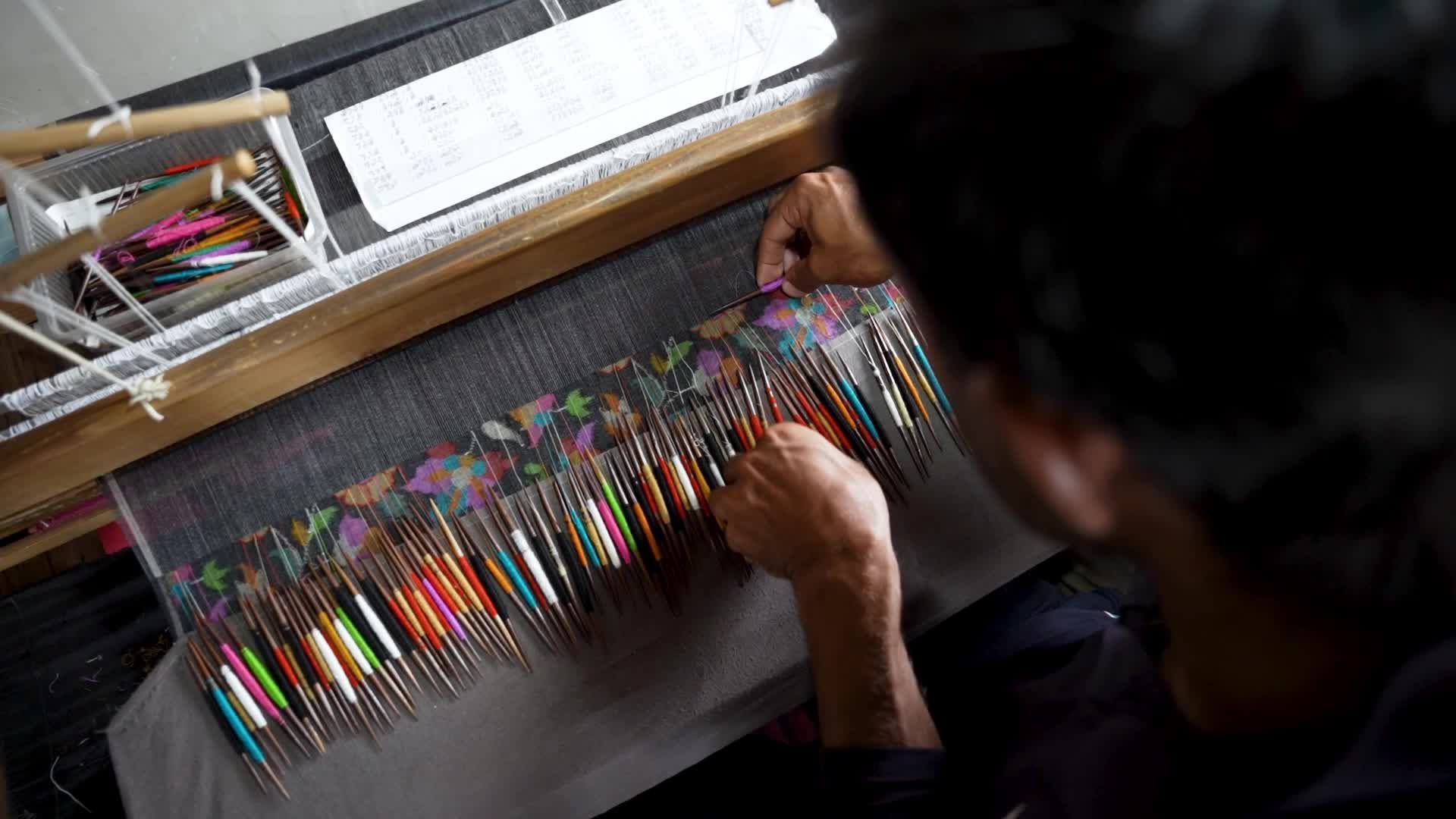 Kani Shawl weaving in Kashmir, India