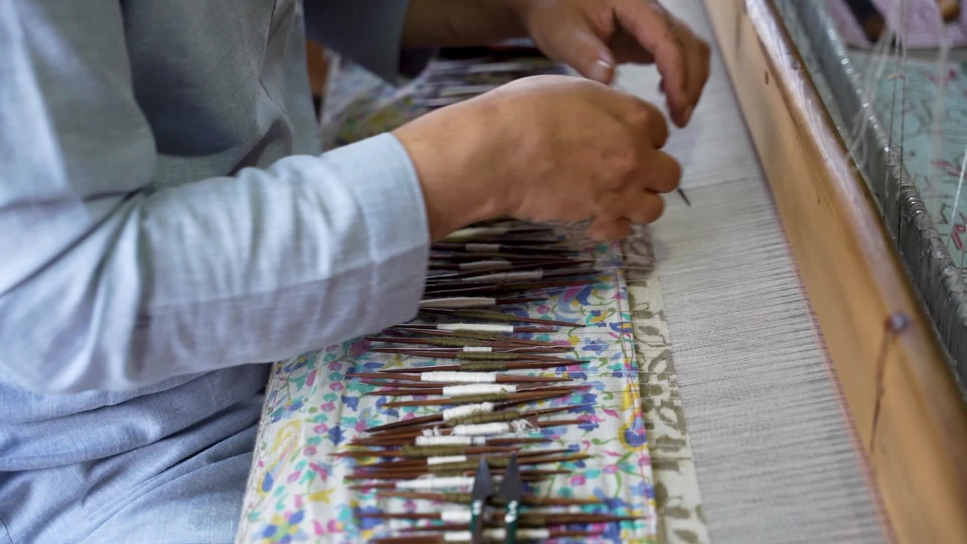 Kani Shawl weaving in Kashmir, India