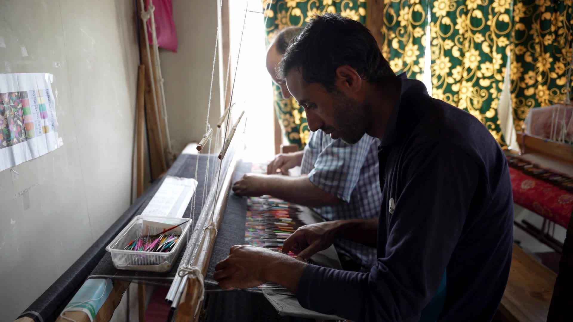 Kani Shawl weaving in Kashmir, India