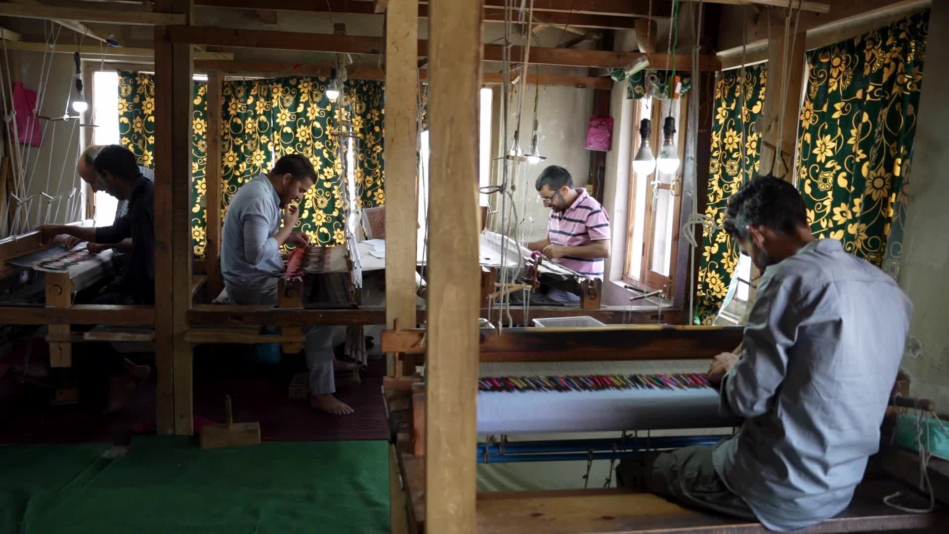 Kani Shawl weaving in Kashmir, India