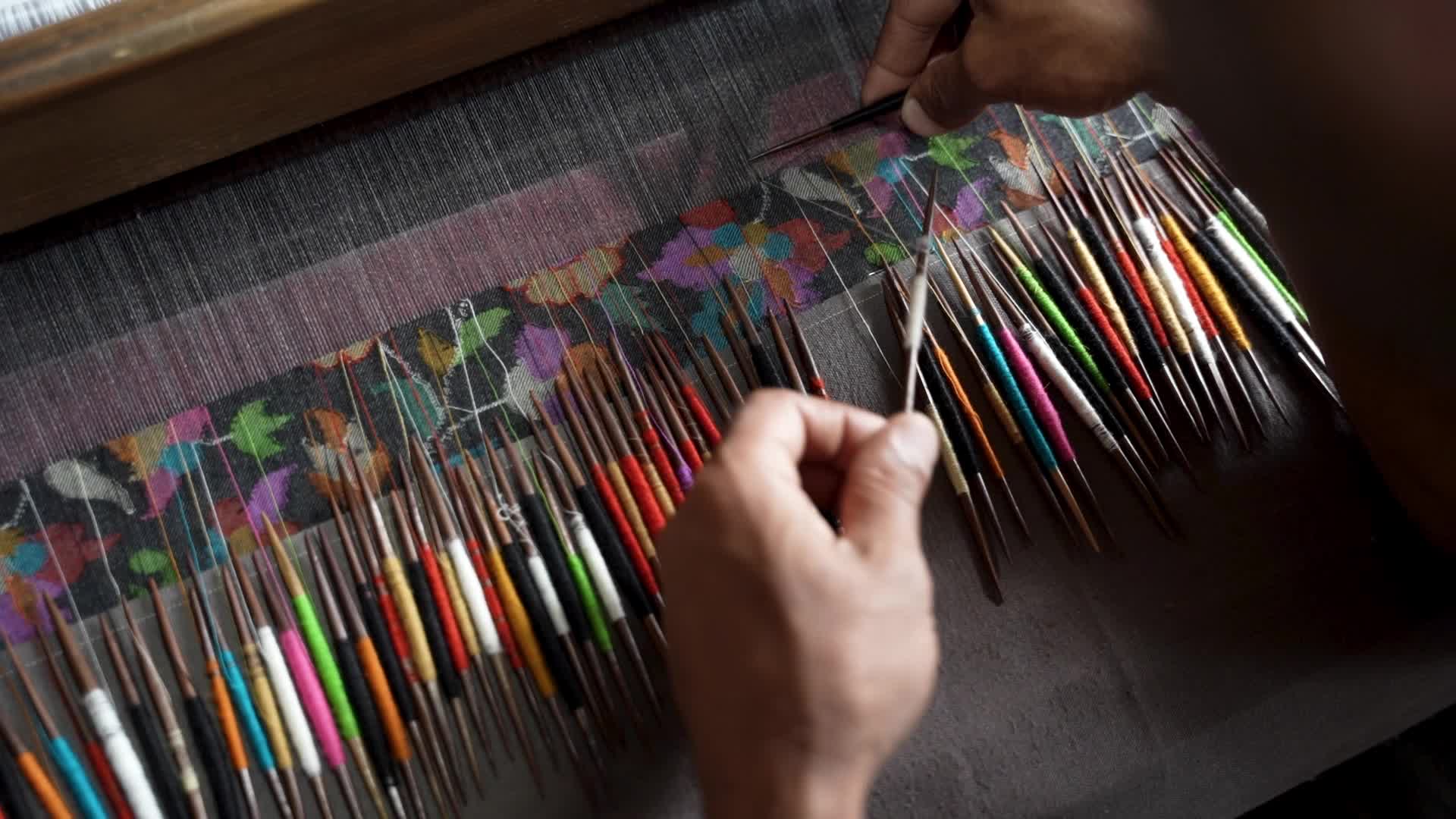 Kani Shawl weaving in Kashmir, India
