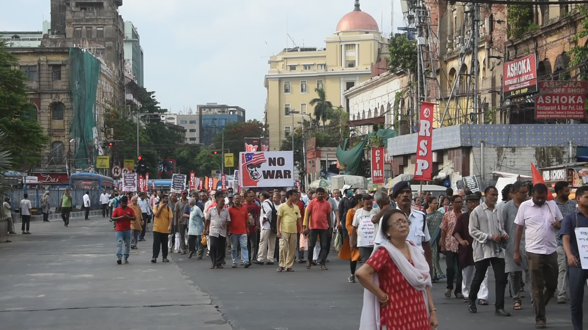 Anti War protest in India.
