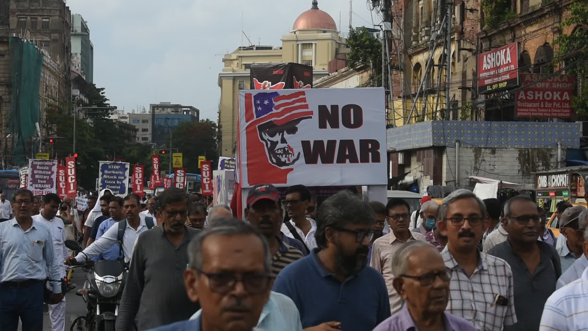 Anti War protest in India.