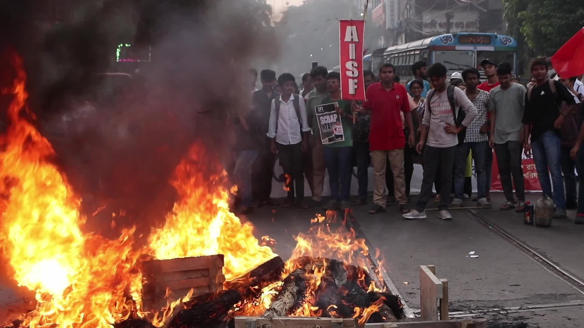  Students across India protest over examination 'scam' 