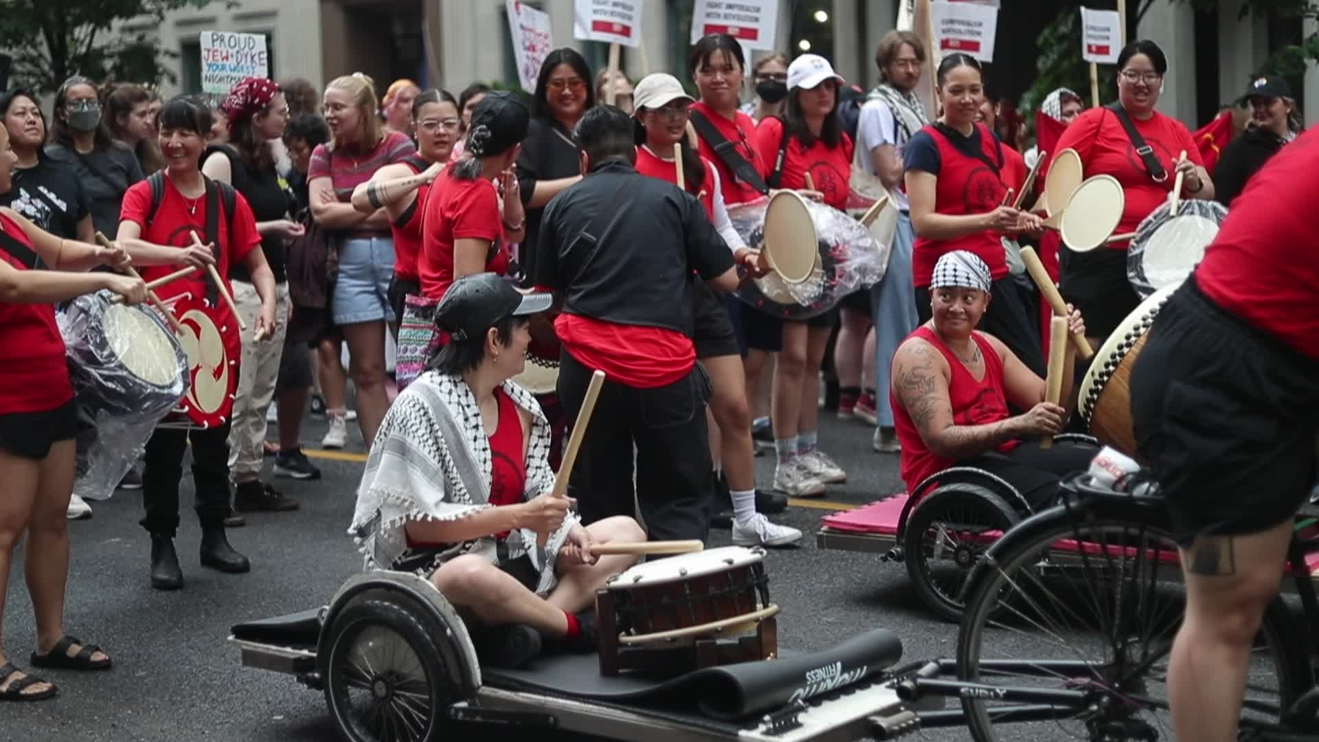Dyke March during Pride Week in Toronto, Canada