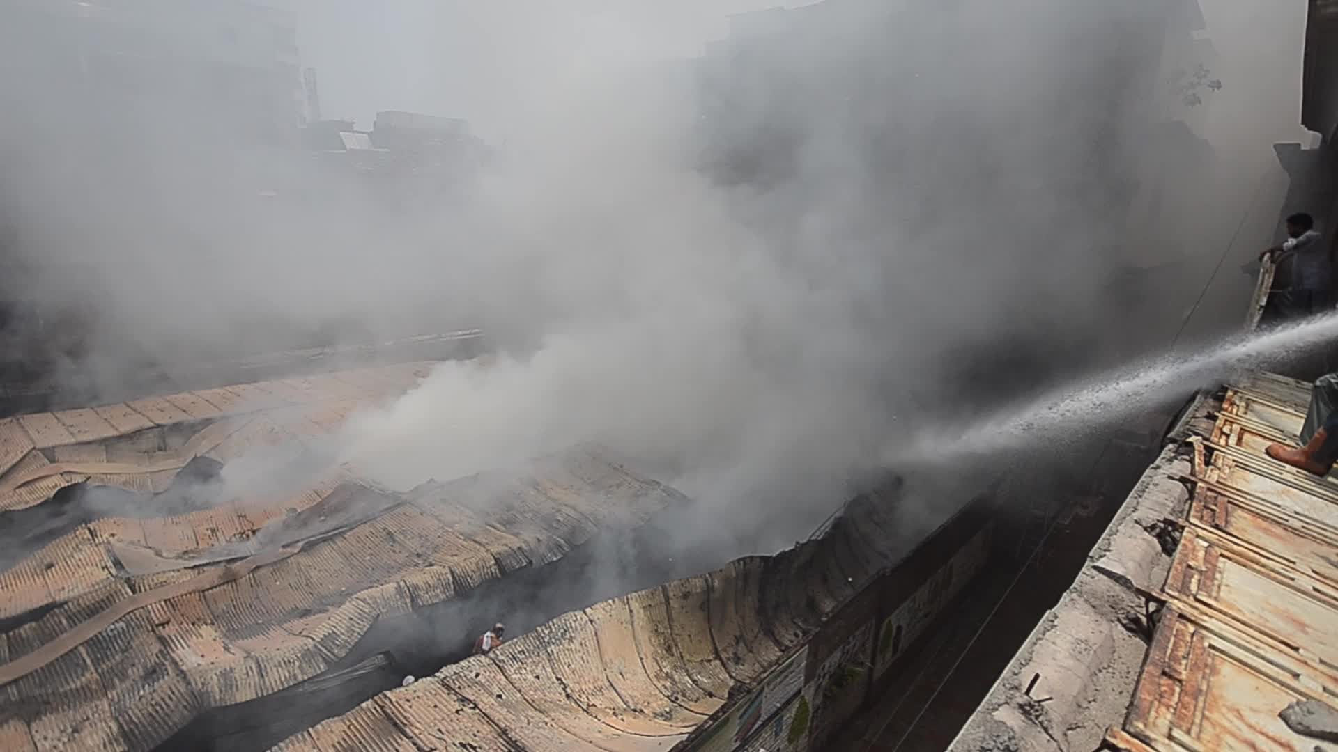 Fire at a market in Peshawar