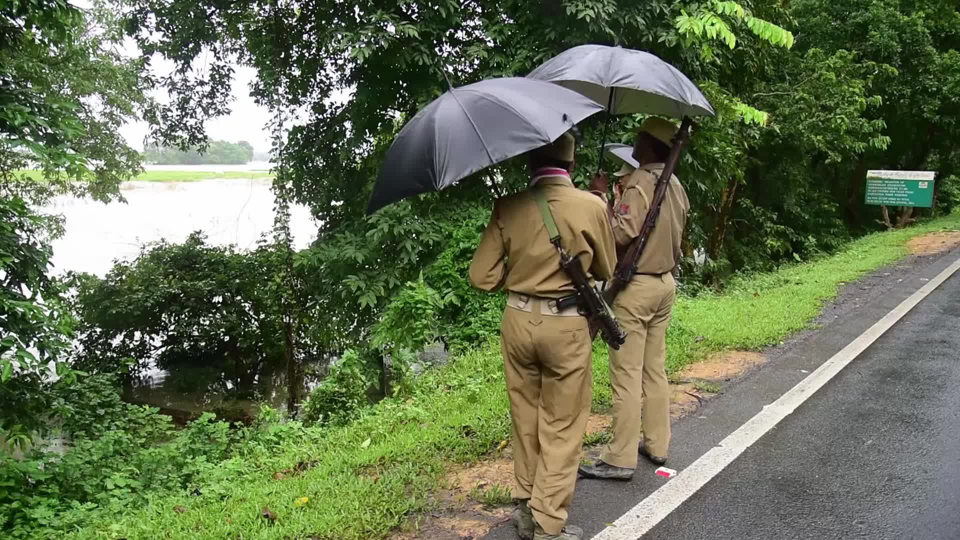 Floods Inundate Kaziranga National Park in India 