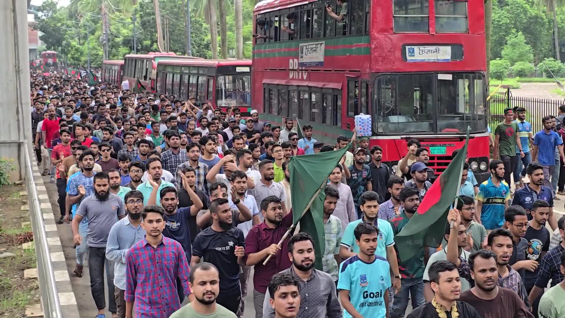 Quota Protest in Dhaka Bangladesh 
