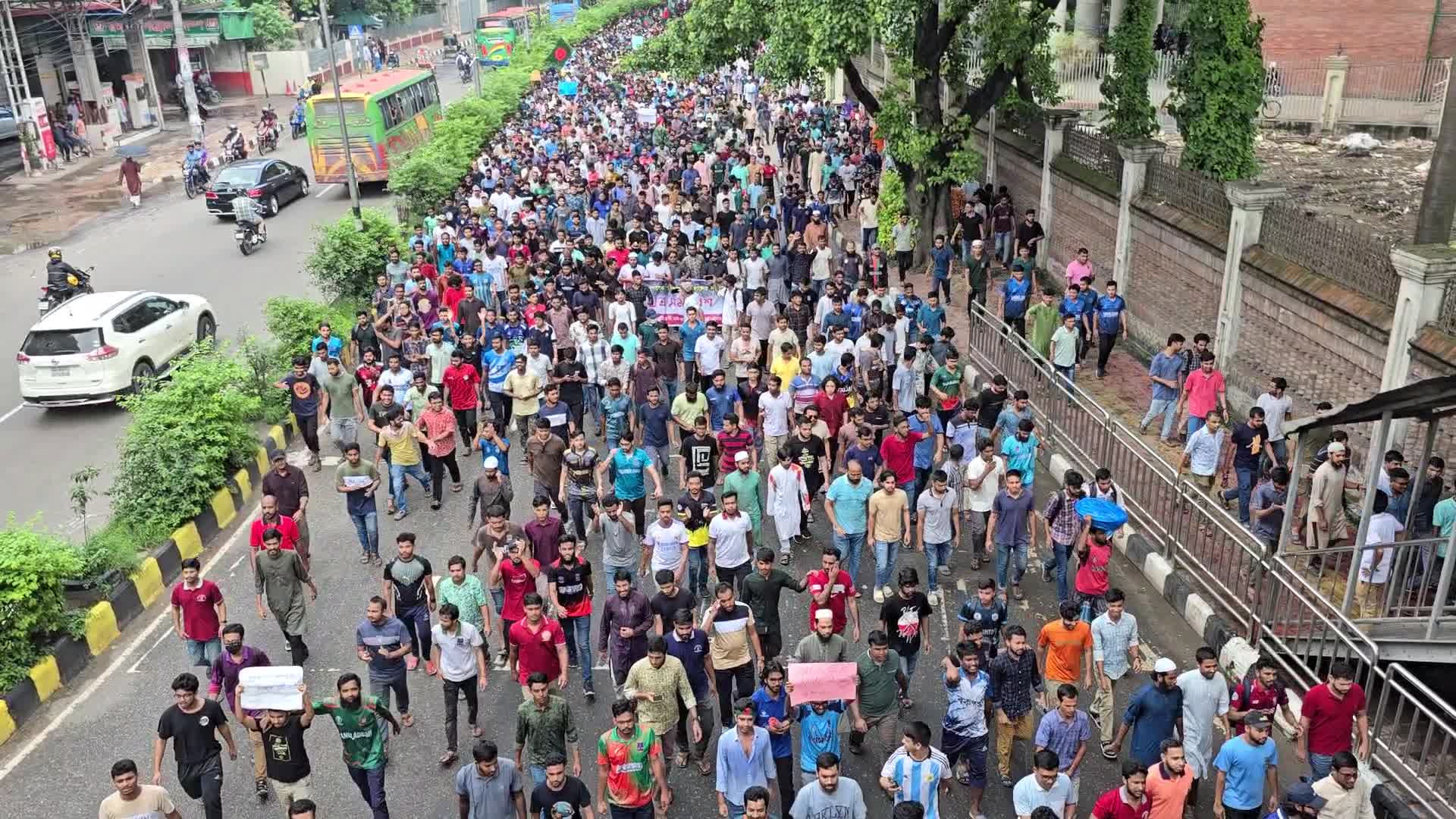 Quota Protest in Dhaka Bangladesh 
