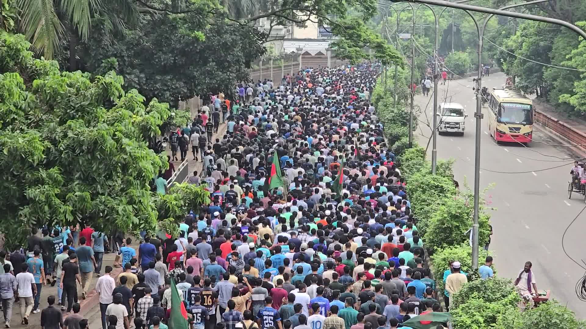 Quota Protest in Dhaka Bangladesh 
