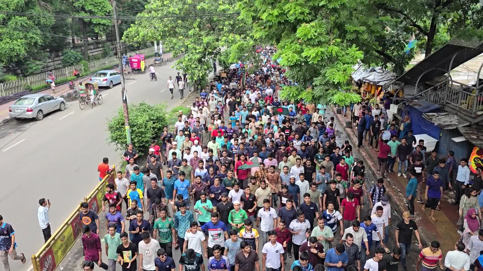 Quota Protest in Dhaka Bangladesh 
