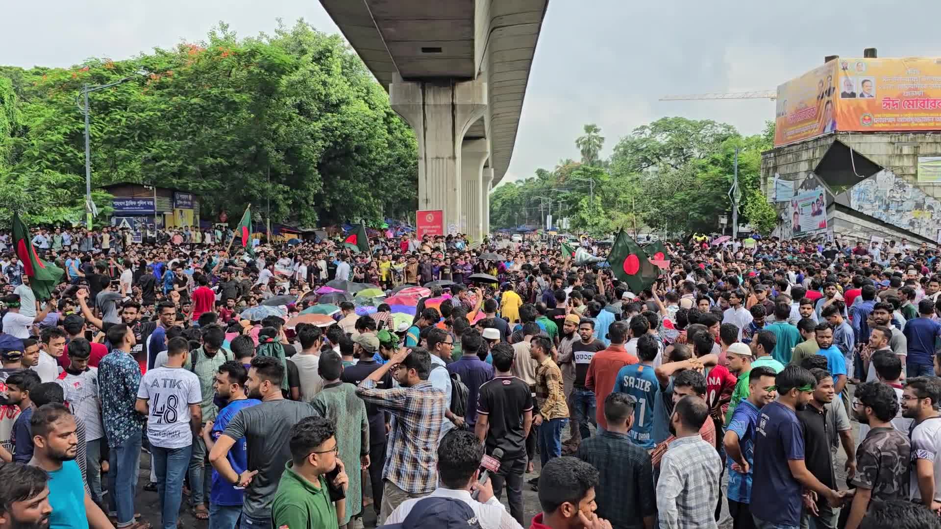 Quota Protest in Dhaka Bangladesh 
