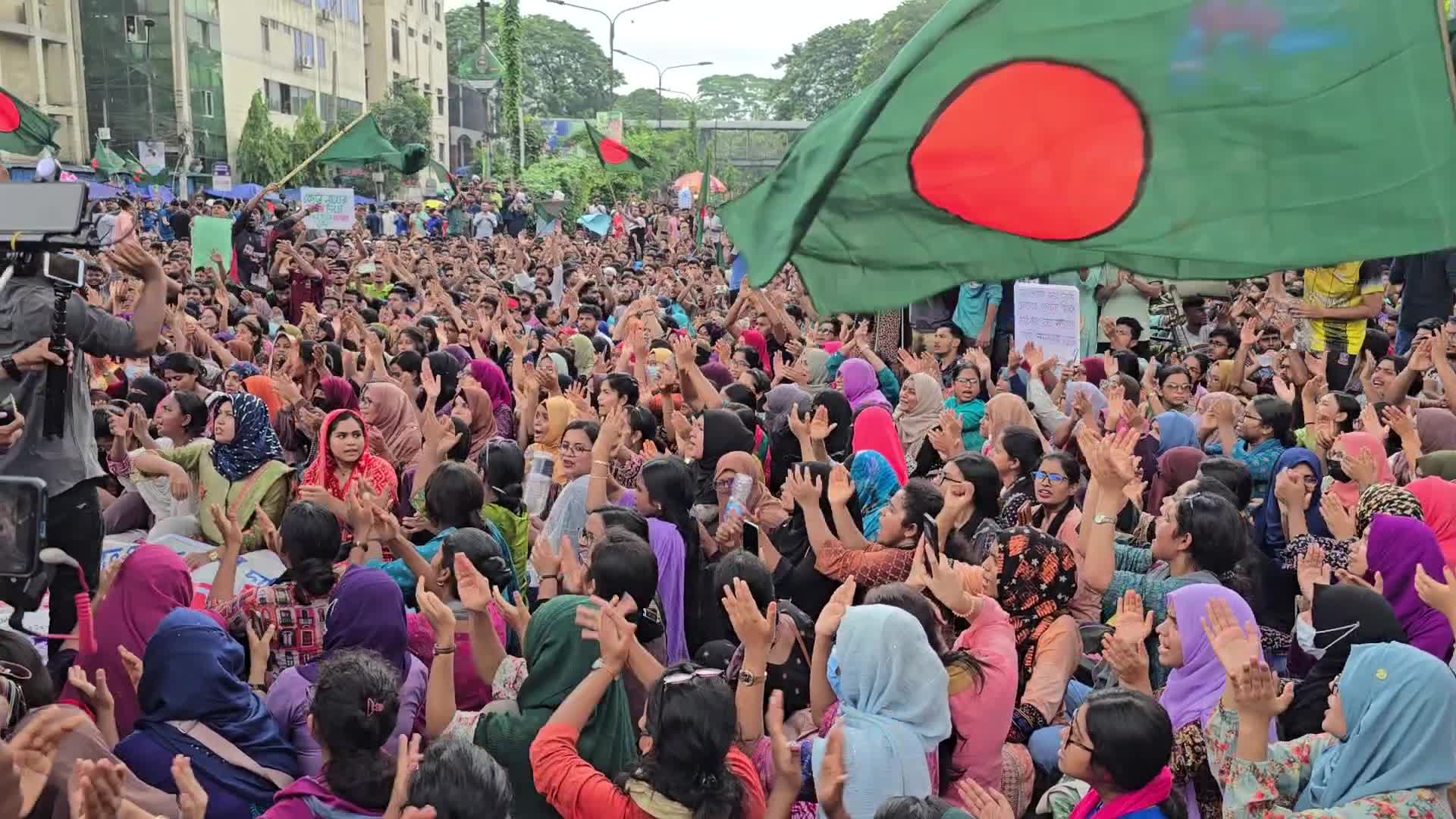 Quota Protest in Dhaka Bangladesh 
