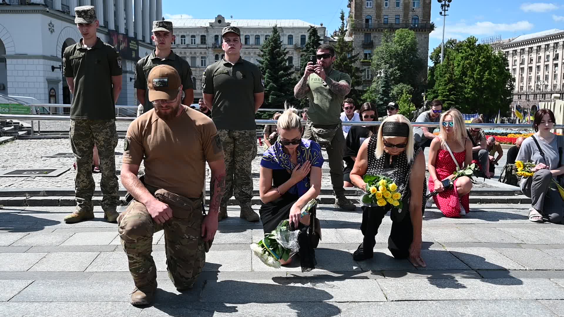 Funeral Ceremony For British Volunteer And Combat Medic Peter Fouche In Kyiv, Amid Russia's Invasion Of Ukraine.
