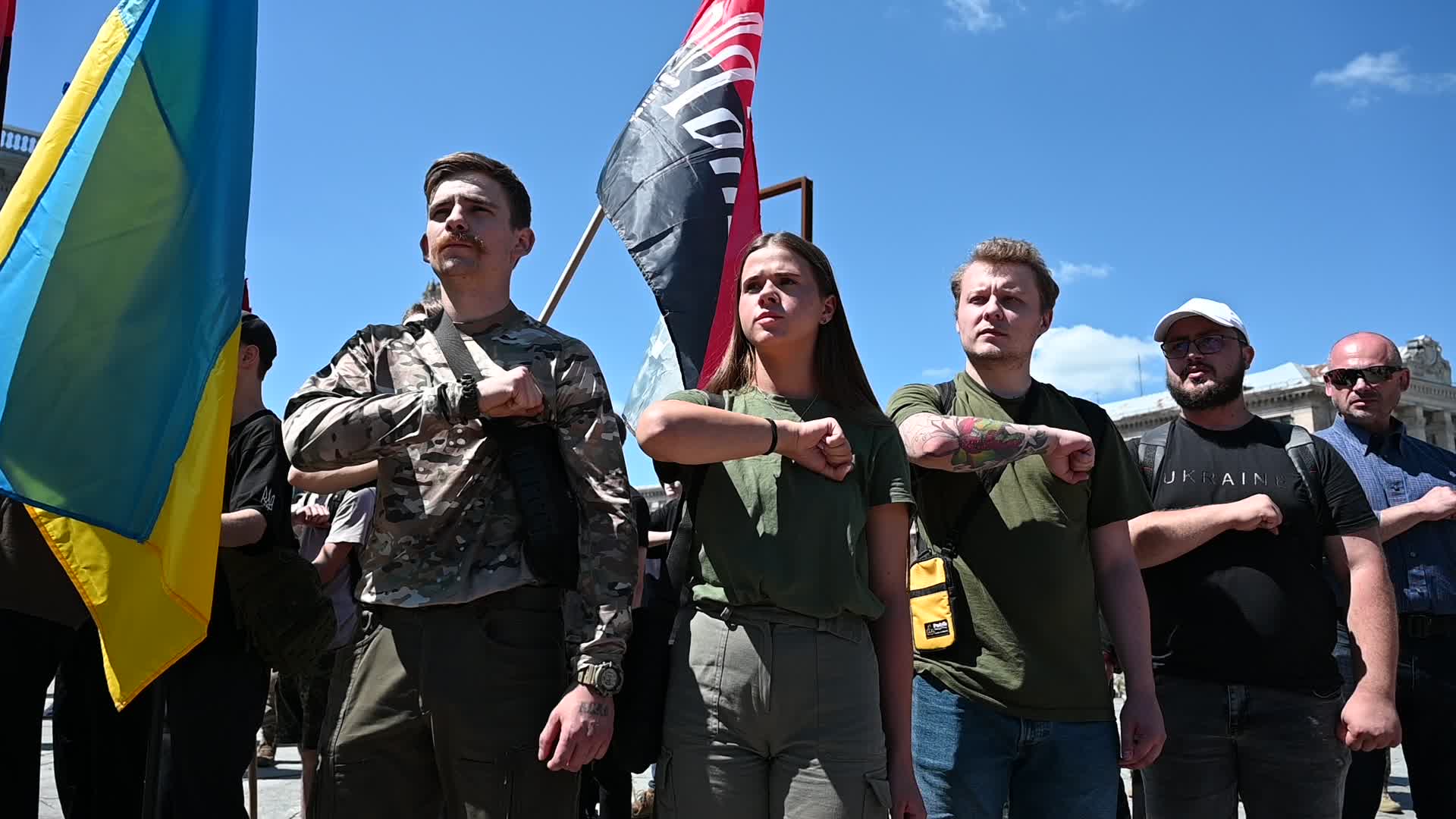 Funeral Ceremony For British Volunteer And Combat Medic Peter Fouche In Kyiv, Amid Russia's Invasion Of Ukraine.