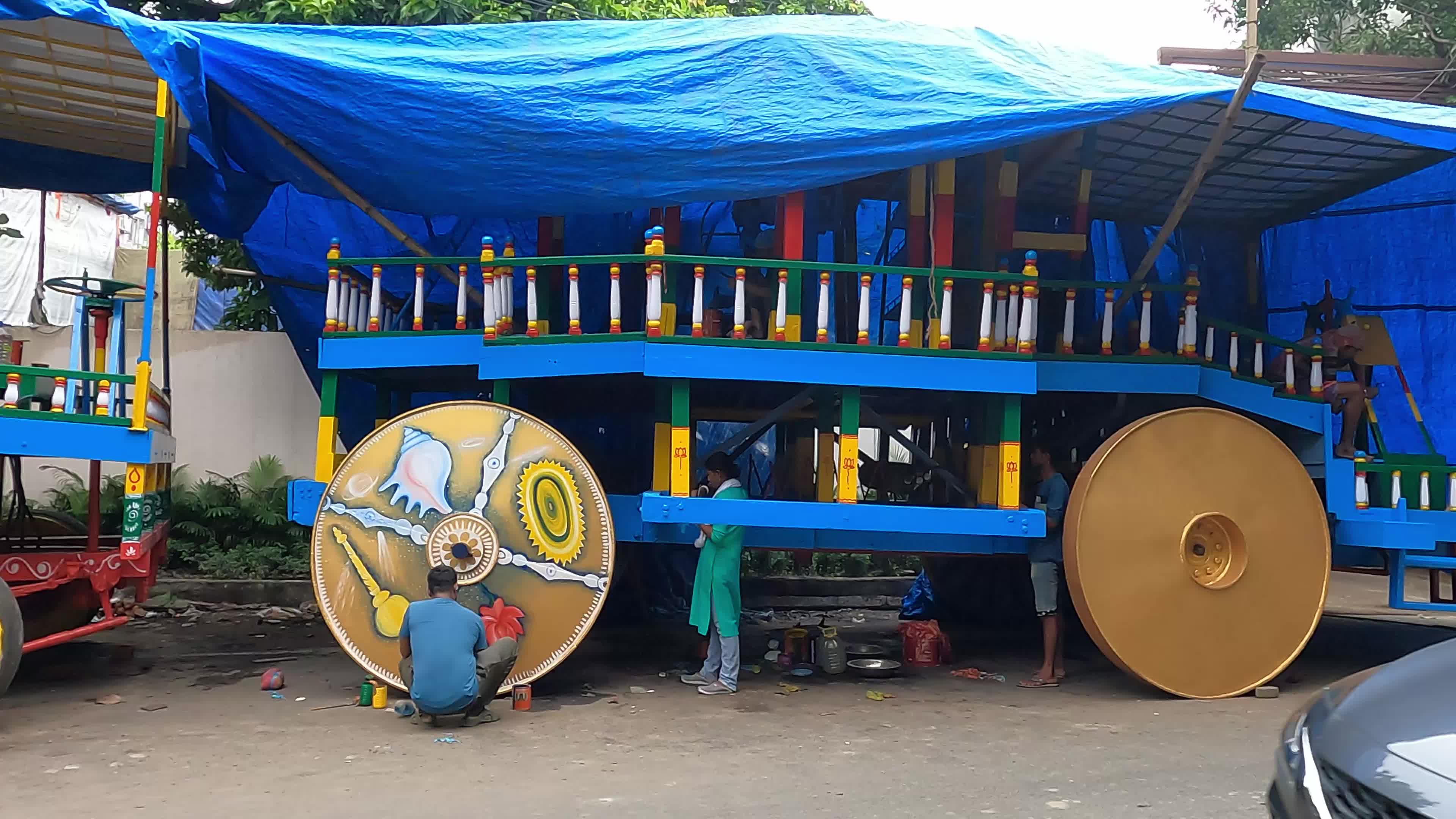 Preparation For Rath Yatra Festival In India.