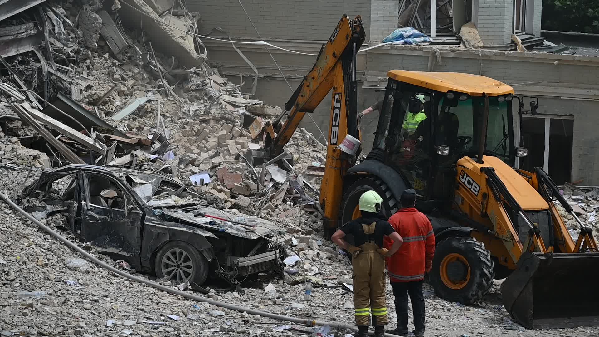A children’s hospital damaged by Russian missiles in Kyiv, amid Russia's invasion of Ukraine.