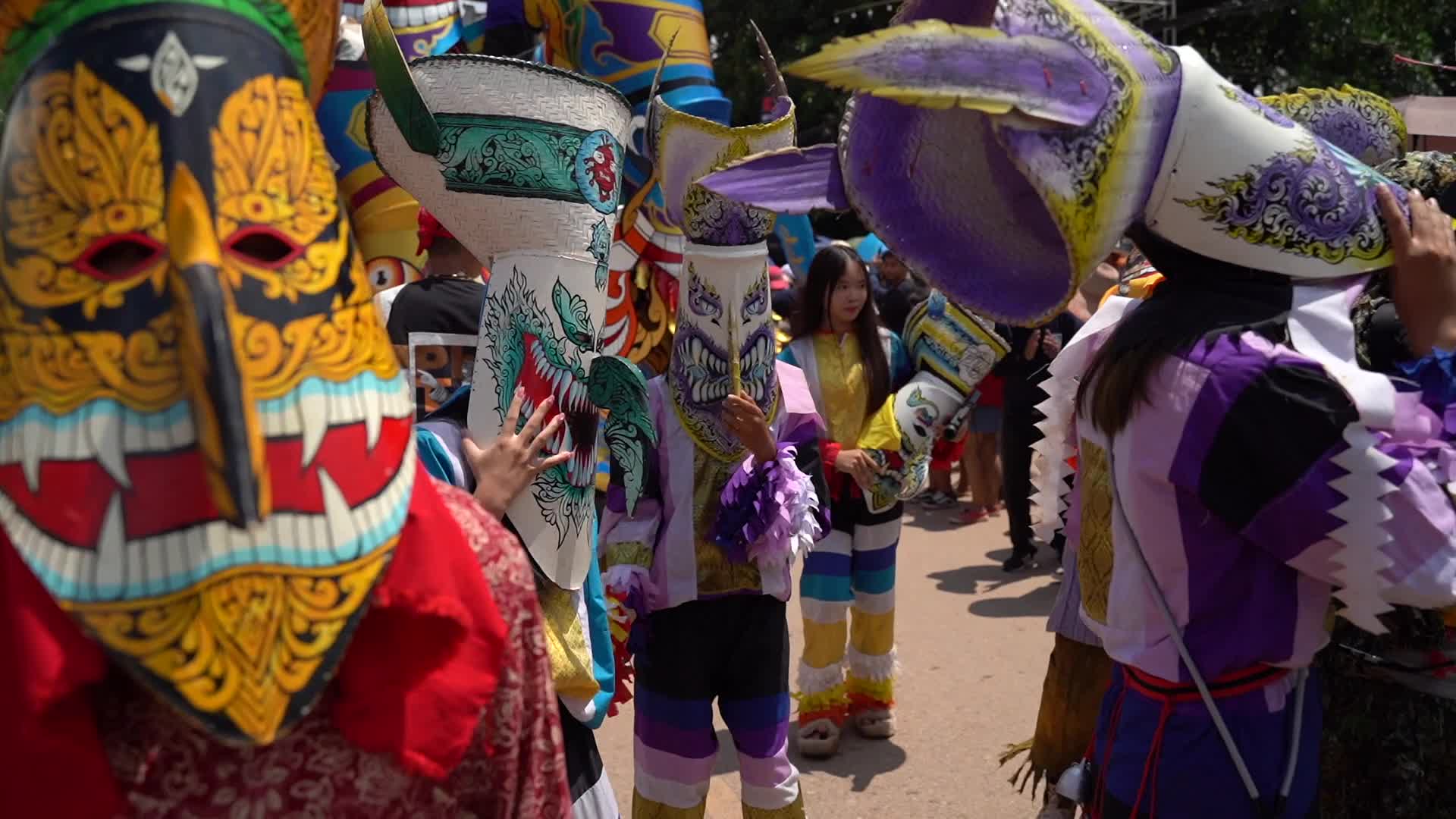 Phi Ta Khon The Ghost Festival in Thailand.