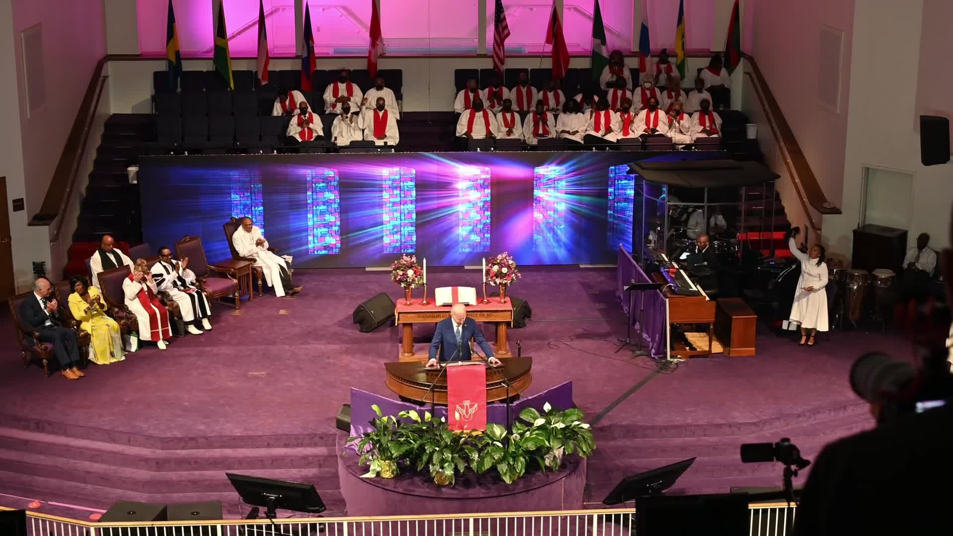 Biden Attends Service at Black Church in Philadelphia, PA